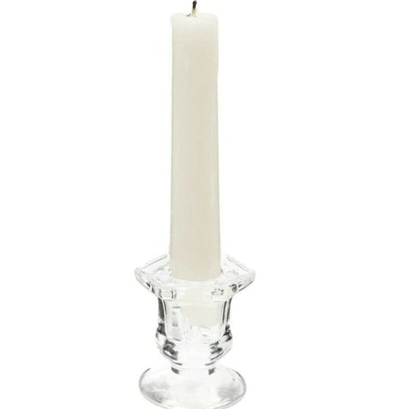 Set of 12 Glass Candle Holders, Clear Taper Candlestick Holder Juvale - Picture 2 of 3